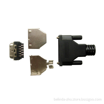 1.27mm Pitch 26 Pin SCSI Solder Plug Connector Db Type with Plastic Cover